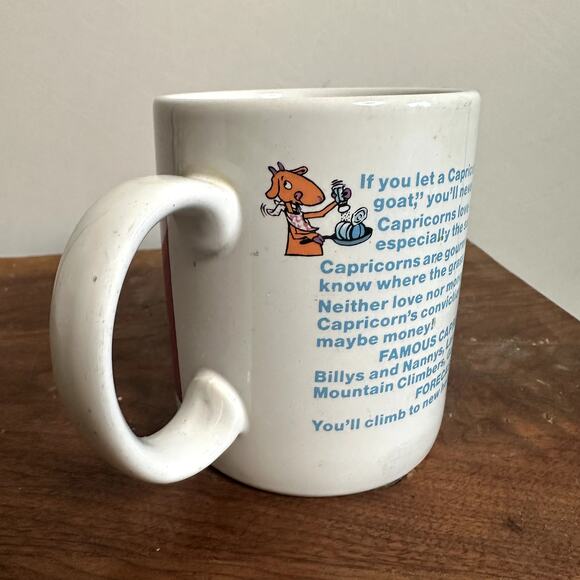 Vintage 90s Capricorn Zodiac Sign Coffee Cup - Picture 6 of 7